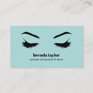 AQUA LEATHER chic Eyelash Browbar professionell Visitkort