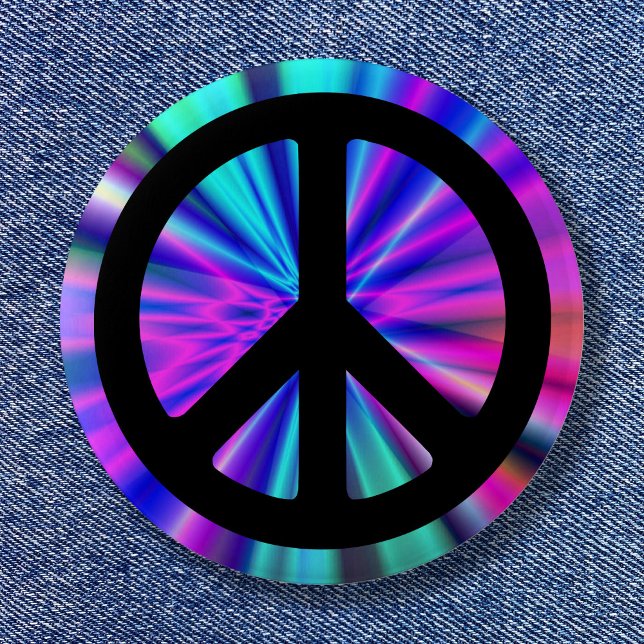 Aqua Light Show med Fredstecken Knapp (Aqua Light Show with Peace Sign Button)