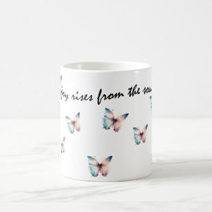Aqua Lila Joy Rises från Soul Butterfly Kaffemugg