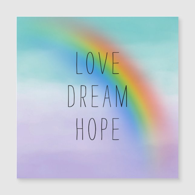 Aqua Lila Rainbow Inspirational Kärlek Dream Hope (Framsida)