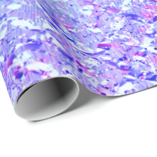 Aqua Lila Turcos Grått Glass Crystal Presentpapper
