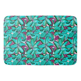 Aqua Lilies Bath Mat Badrumsmatta