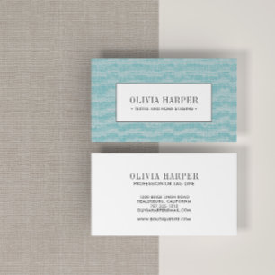Aqua Linen-Professionell för vanlig Elegant Visitkort