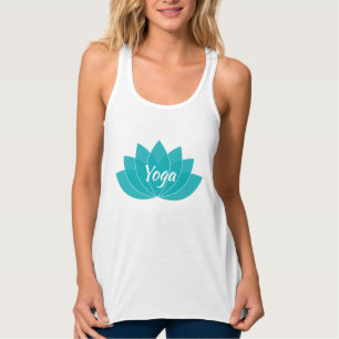 Aqua Lotus Yoga Tanktop Linne Med Racerback