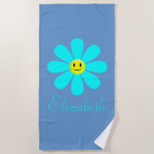 Aqua Lycklig Flower Personlig Beach Tower