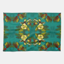 Aqua Magnolia Winter Kitchen Towel Kökshandduk