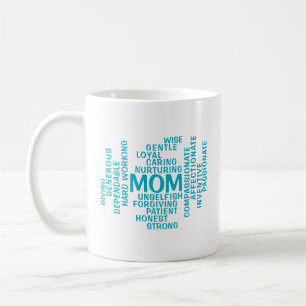 Aqua Mamma Typography Ord Cloud Kaffemugg