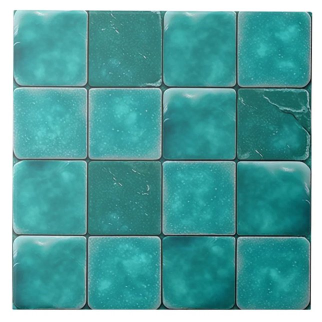 Aqua Marine Keramisk Kakel (The complete printed tile design. Tiles sold individually.)