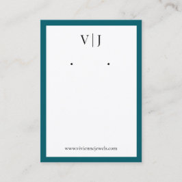 Aqua Marine Monogram Smyckesörhängen Visningskort Visitkort