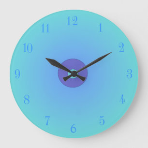 Aqua/mauve > Plain Kitchen Clocks Stor Klocka