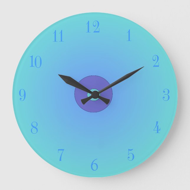 Aqua/mauve > Plain Kitchen Clocks Stor Klocka (Framsida)