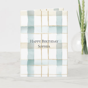 Aqua Mint Cream White Play Birthday Kort