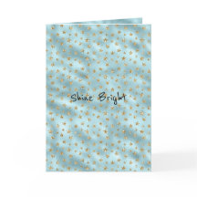 Aqua Mint Guld Glitter Stars