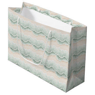 Aqua Mint Kräm Sand Ocean Strand Ränder Födelsedag