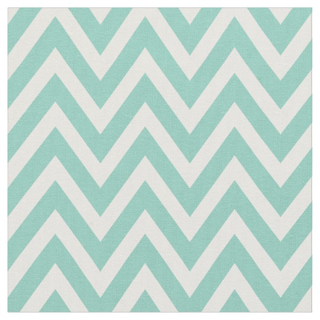 Aqua Modern Chevron Rand Tyg (Närbild)