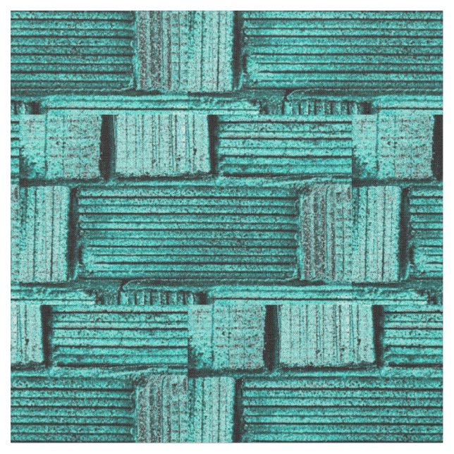 Aqua Mönster Fabric Tyg (Närbild)
