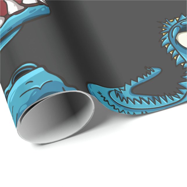 Aqua Monster Running Baby Bodykoste Presentpapper (Rullad Hörn)