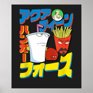 Aqua n Hungrig Force Japansk Tecknad Poster