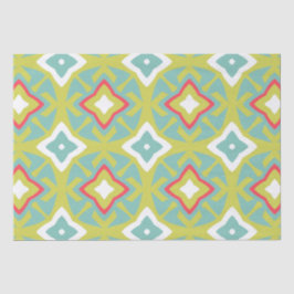 Aqua och Chartreuse Tiki Tissue Paper