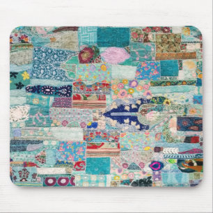 Aqua- och för blåtttäckeTapestry design Musmatta