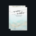 Aqua och Guld Watercolor Recipe och well Önskemål Rådkort<br><div class="desc">Det här akvatiska och guld vattenfärgsreceptet och väl önskemål-rådgivningskortet är perfekt för ett tropiskt destinationsbröllop och kan användas för alla evenemang. Den enkla och moderna designen har en fantastisk turkos, teal- och ljusblå vattenfärg med en mjuk guld-gnistra som påminner om sand och hav. Den är parad med en fantastisk elegant-kalligrafi....</div>