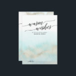 Aqua och Guld Watercolor Recipe och well Önskemål Rådkort<br><div class="desc">Det här akvatiska och guld vattenfärgsreceptet och väl önskemål-rådgivningskortet är perfekt för ett tropiskt destinationsbröllop och kan användas för alla evenemang. Den enkla och moderna designen har en fantastisk turkos, teal- och ljusblå vattenfärg med en mjuk guld-gnistra som påminner om sand och hav. Den är parad med en fantastisk elegant-kalligrafi....</div>
