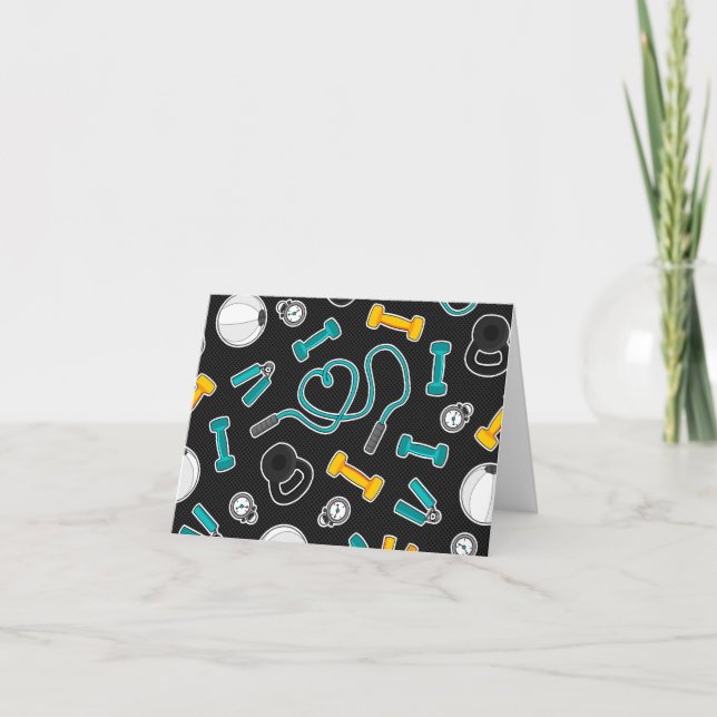 Aqua och gult för konditionkärlekmönster kort (Framsida)