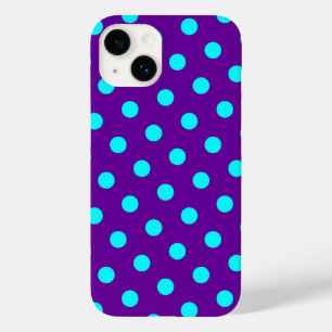 Aqua och Lila Polka dots