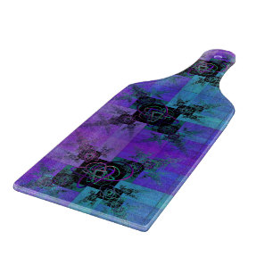 Aqua och Lilac Fractal Joy Cutter Board