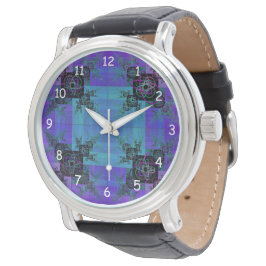 Aqua och Lilac Fractal Joy Watch Armbandsur