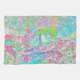 Aqua och Shock rosa Sunrise i My Rubio Garden Kökshandduk