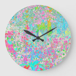 Aqua och Shock rosa Sunrise i My Rubio Garden Stor Klocka