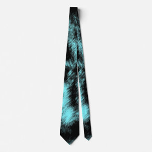 Aqua och svart modern konst slips