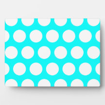 Aqua och White Polka dots