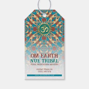 Aqua Ochre Helig Holistic Energy Presentetikett
