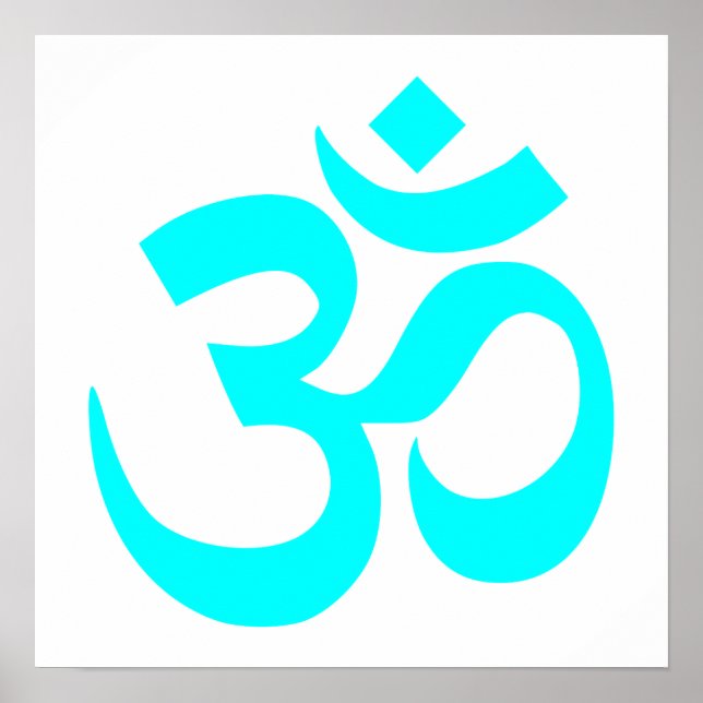 Aqua Om-symbol Poster (Framsidan)