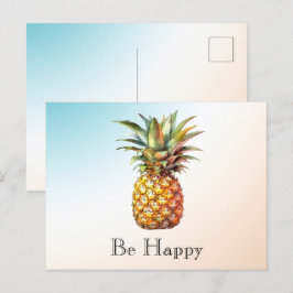 Aqua Ombre Cream Lycklig Tropical Pineapple Vykort