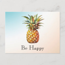 Aqua Ombre Cream Lycklig Tropical Pineapple Vykort