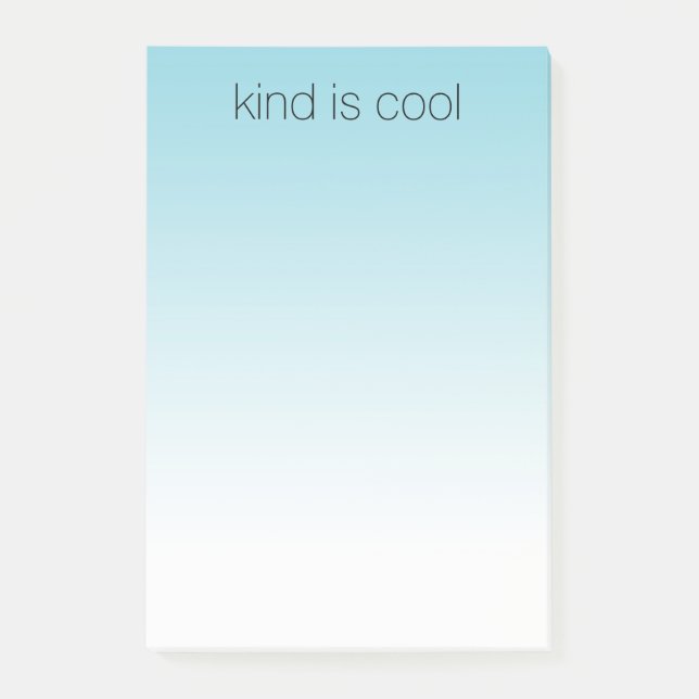 Aqua Ombre Kind är Coola Post-it Block (Framsida)