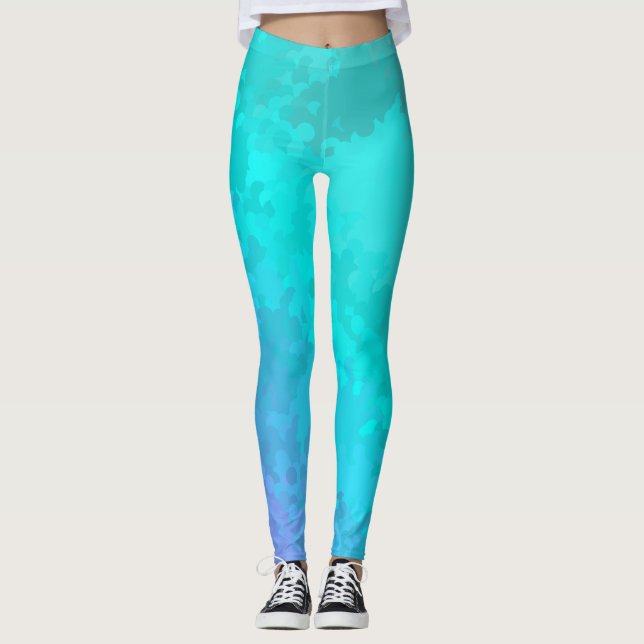 Aqua Ombre Leggings (Framsida)