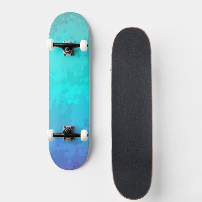 Aqua Ombre Mini Skateboard Bräda 18,5 Cm (Framsida)