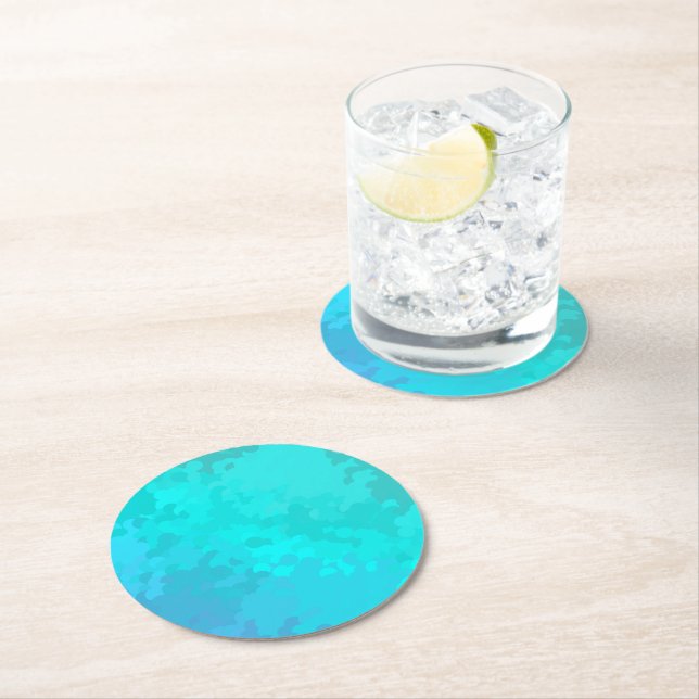 Aqua Ombre Underlägg Papper Rund (Insitu)