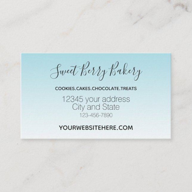 Aqua Ombre Visitkort (Framsida)