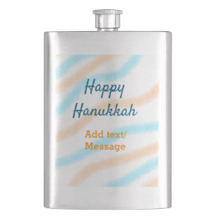 Aqua orange lycklig Hanukkah add namn textmeddelan Fickplunta