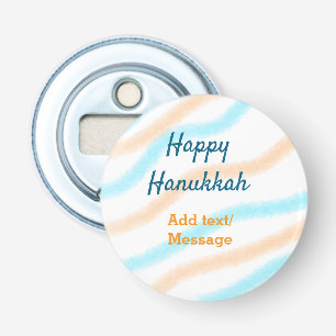 Aqua orange lycklig Hanukkah add namn textmeddelan Flasköppnare