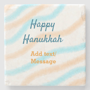 Aqua orange lycklig Hanukkah add namn textmeddelan Stenunderlägg