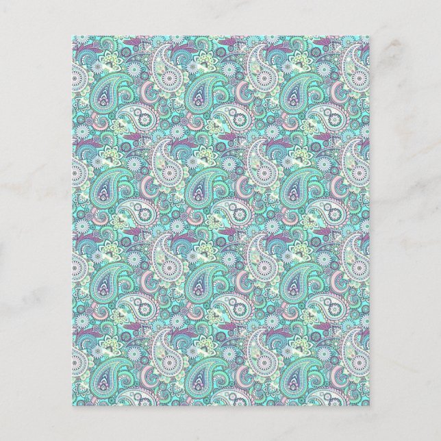 Aqua paisley (Framsida)