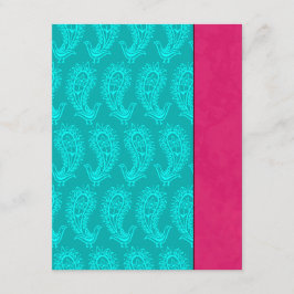 Aqua Paisley Peacocks Indian Bröllop OSA