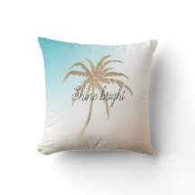 Aqua Peach Gold Tropisk Palmträd