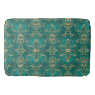 Aqua Pearlescent & Gold Mermaid Scale Pattern  Badrumsmatta